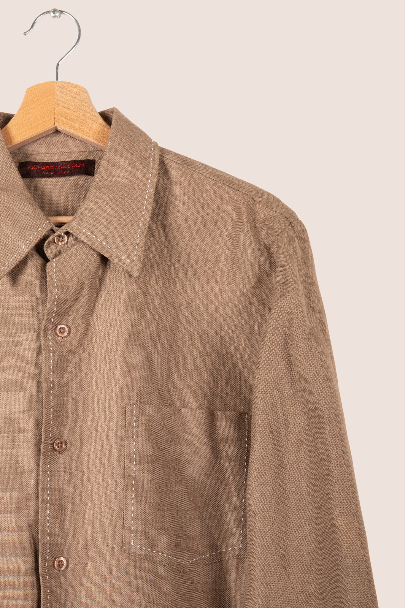 Loren contrast-stitched shirt - M