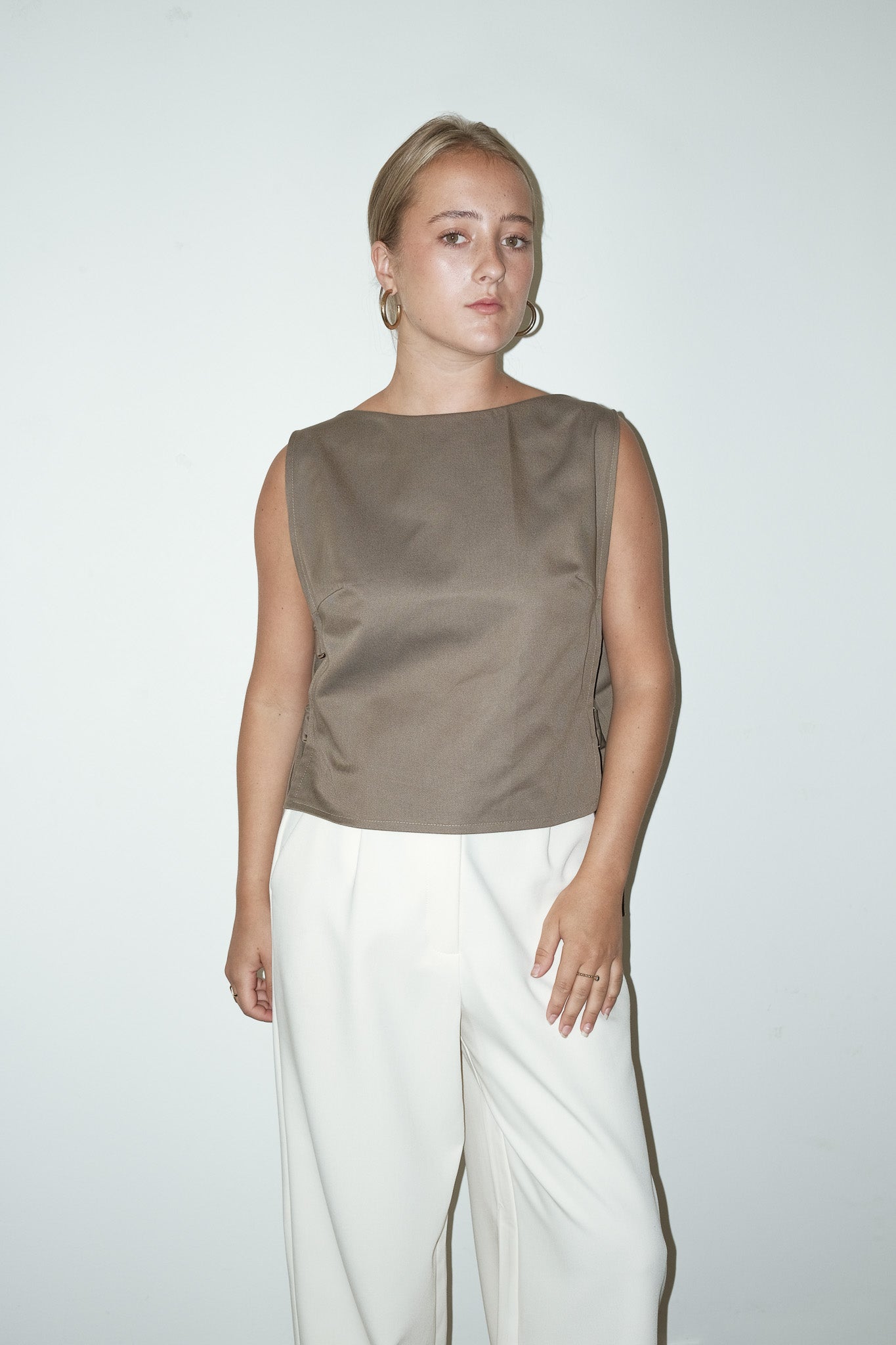 Khaki reworked top - one size