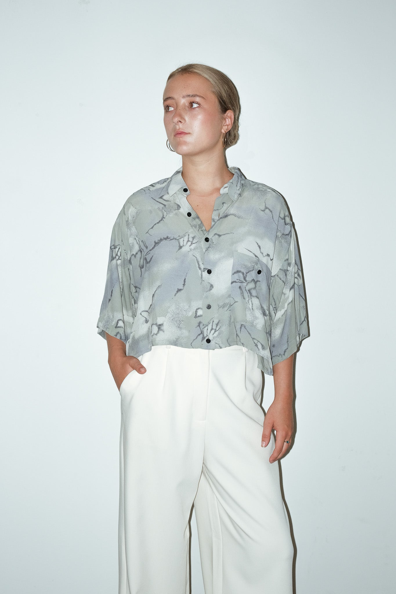 Karea cropped blouse - L