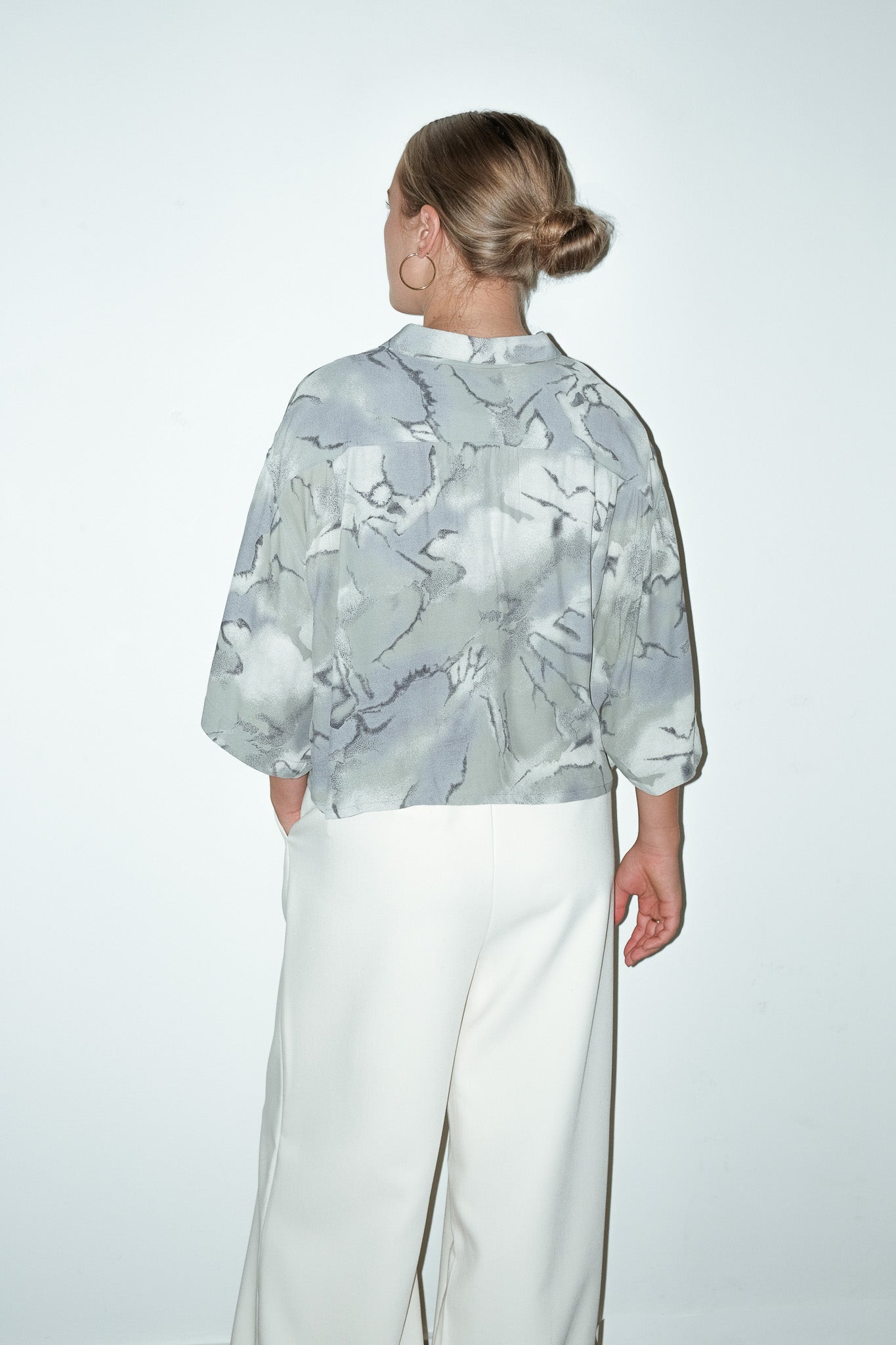 Karea cropped blouse - L