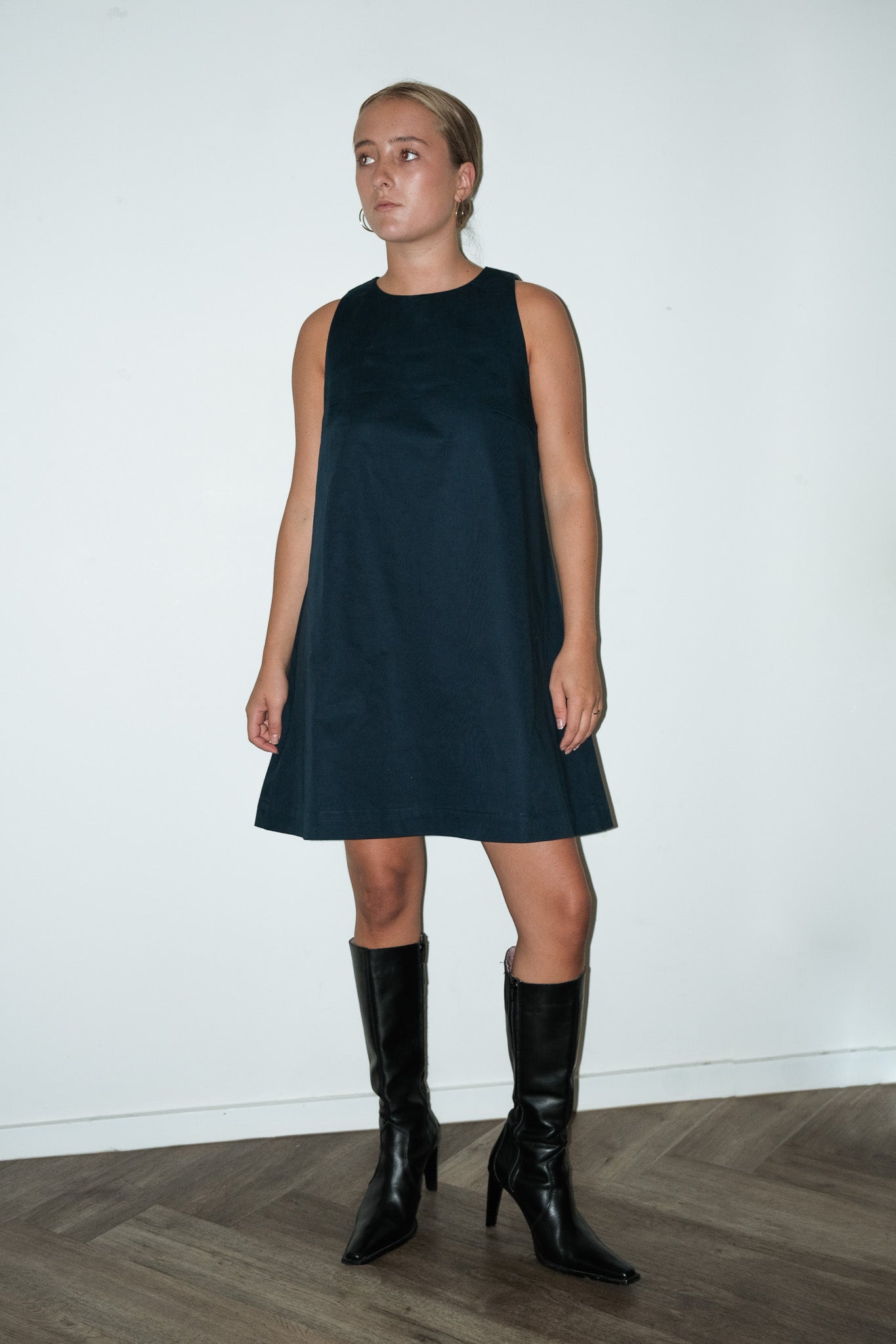 Moon upcycled fabric dress