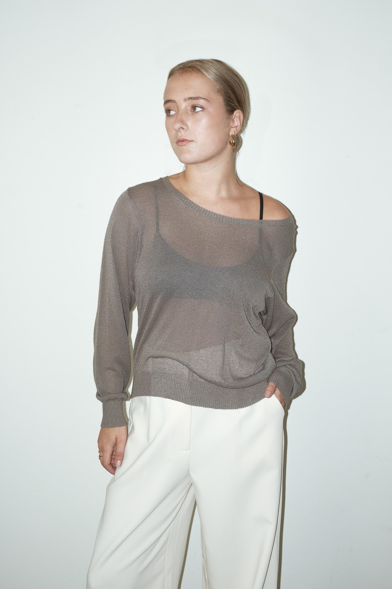 Ginny dungebreide top - M