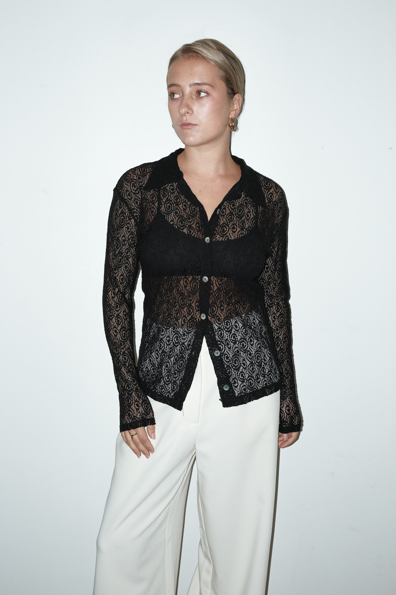 Gina kanten top - S