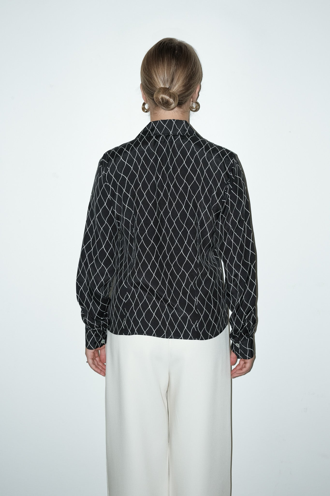 Mouris geruite blouse - S
