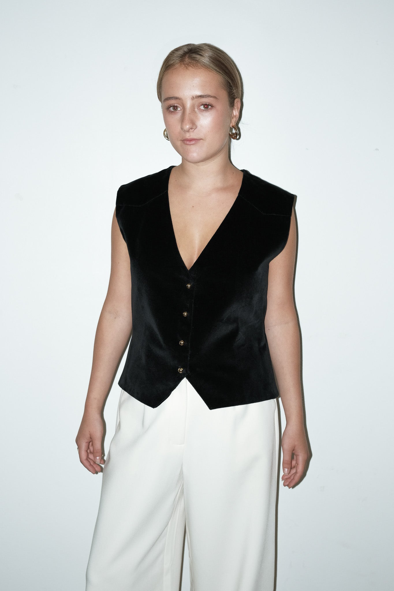 Herme velvet gilet - S
