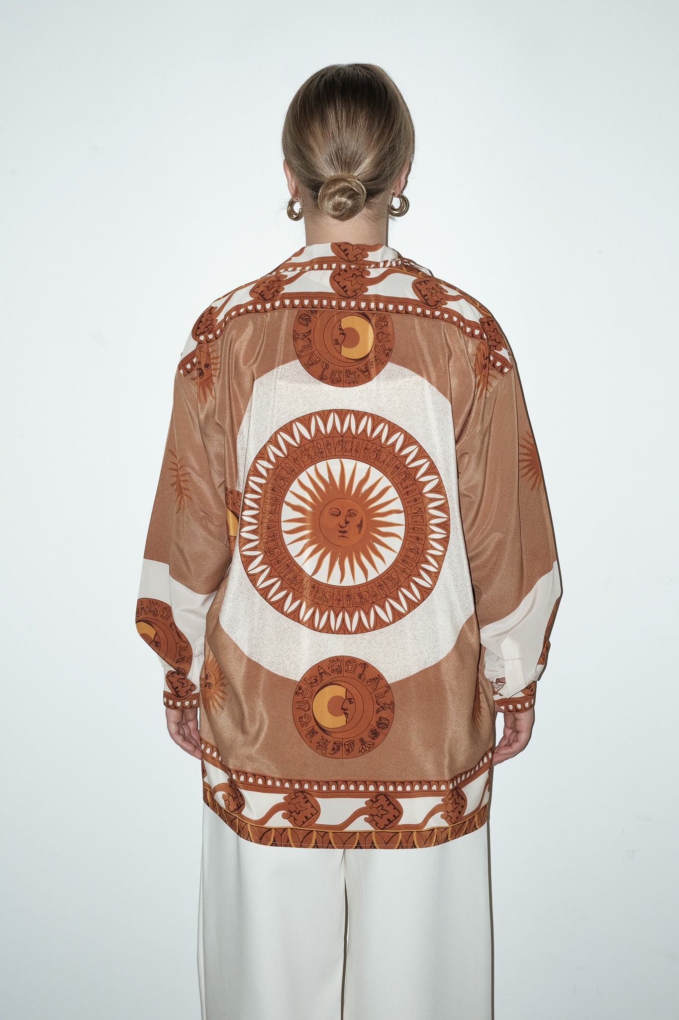 Nori geprinte blouse - L