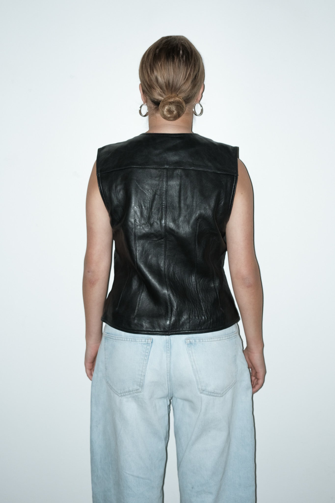 Yin 100% leer top - S