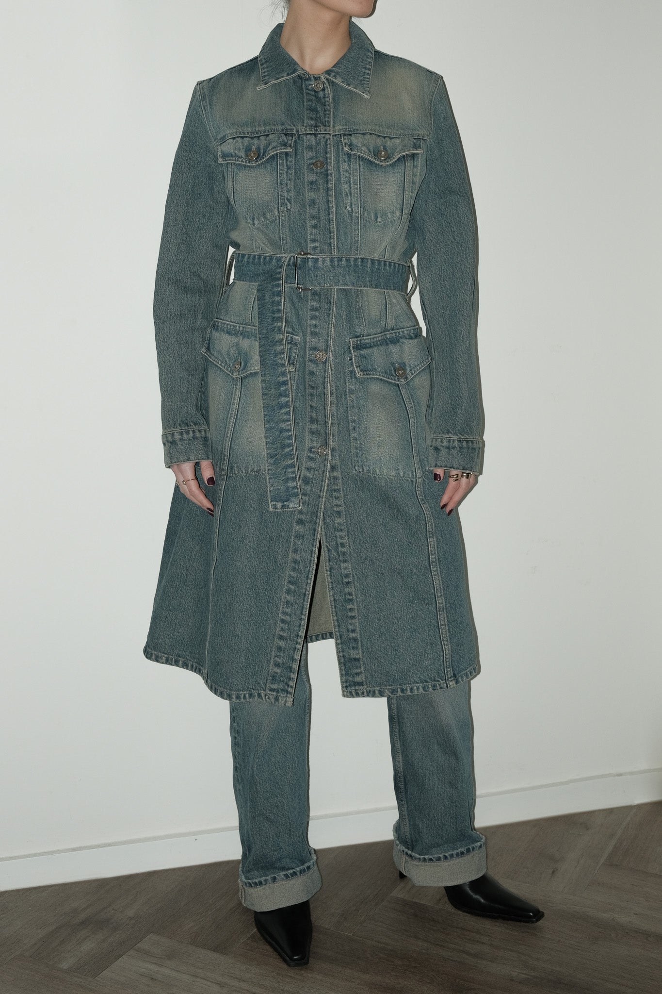Salem denim trenchcoat - M