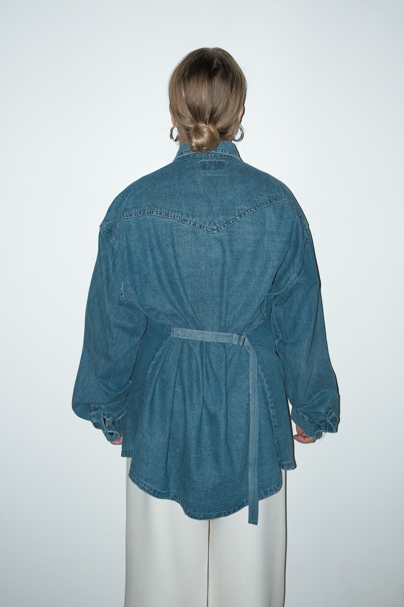 Lou reworked denim shirt - L