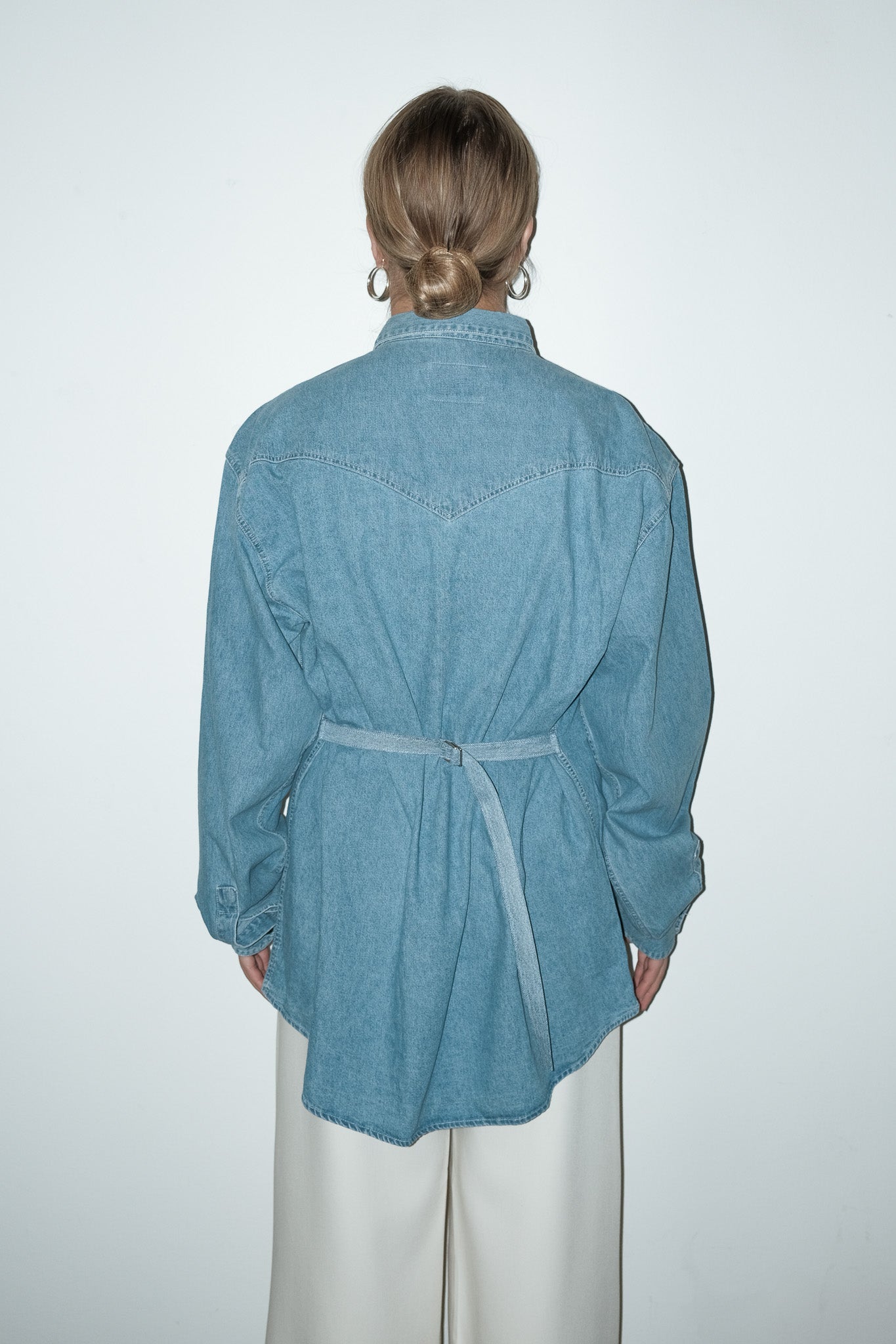 Charlie reworked denim shirt - M
