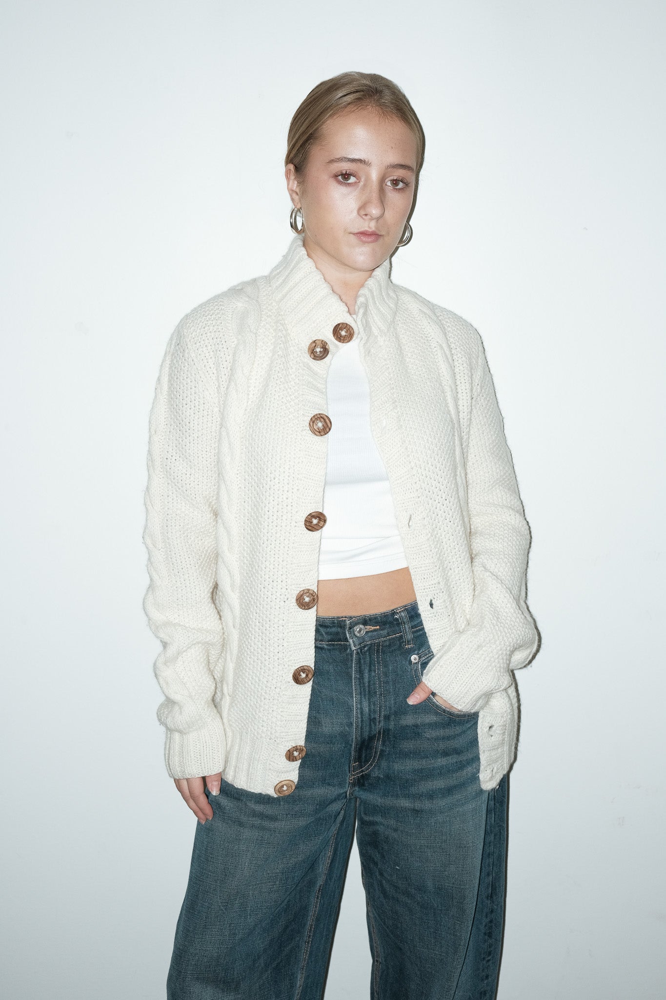 Norah gebreid vest - M
