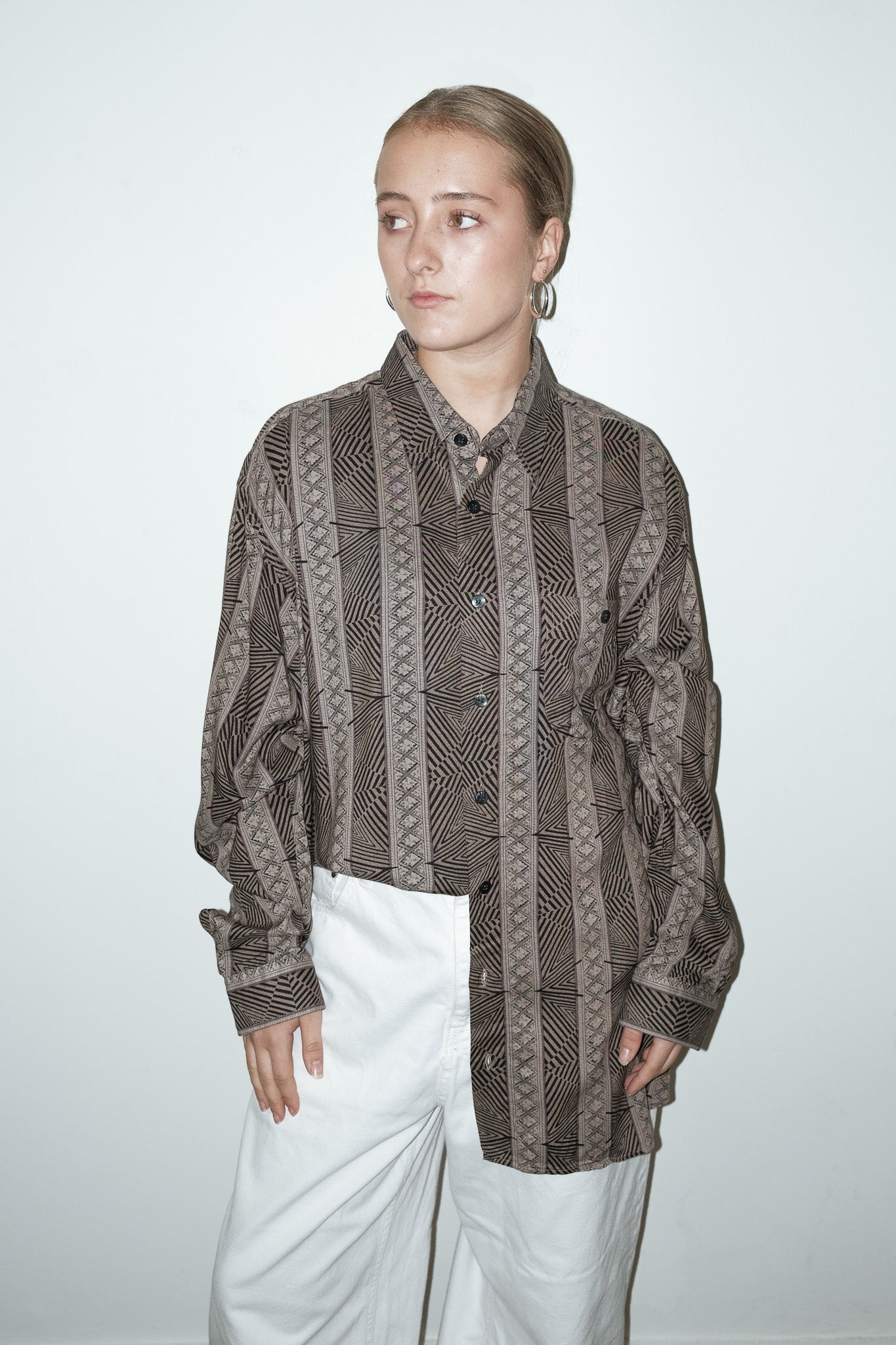 Loom geprinte blouse - L
