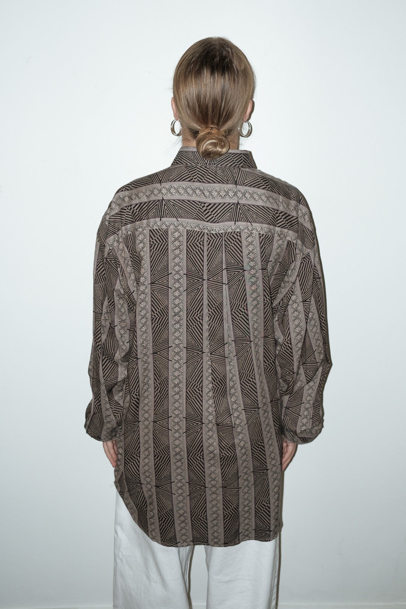 Loom geprinte blouse - L