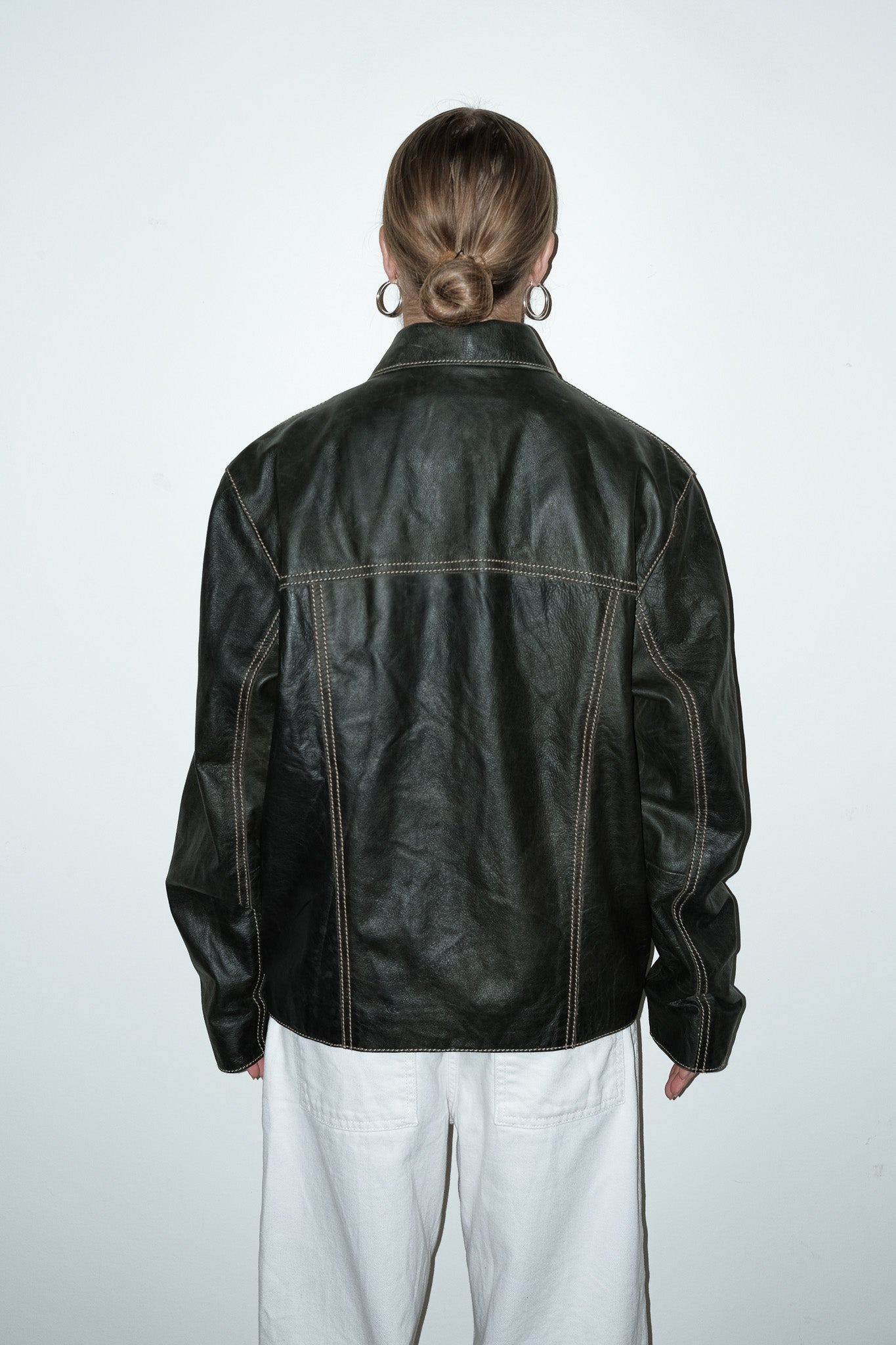 Maya 100% leer jas - L