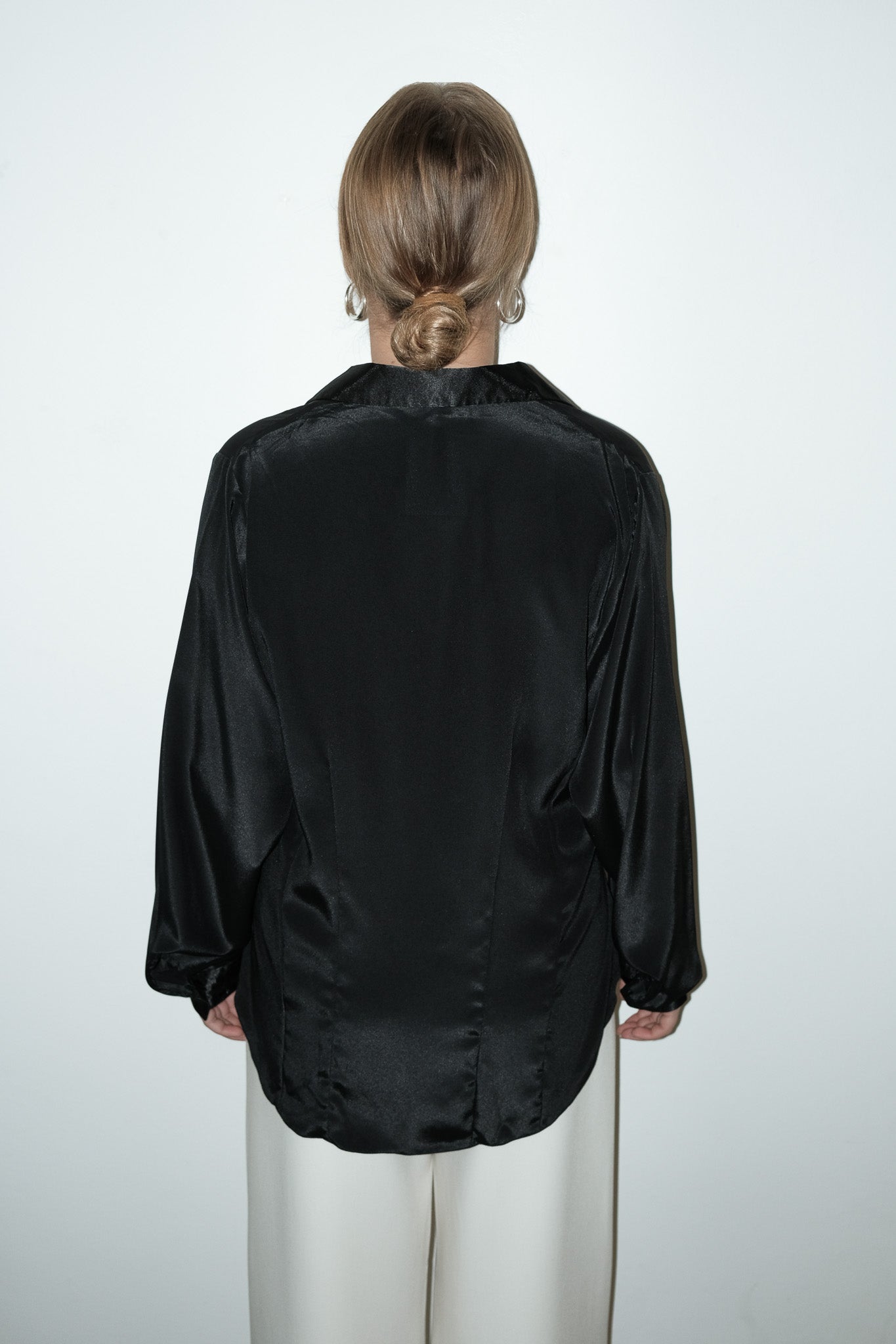 Marize satijnen blouse - L