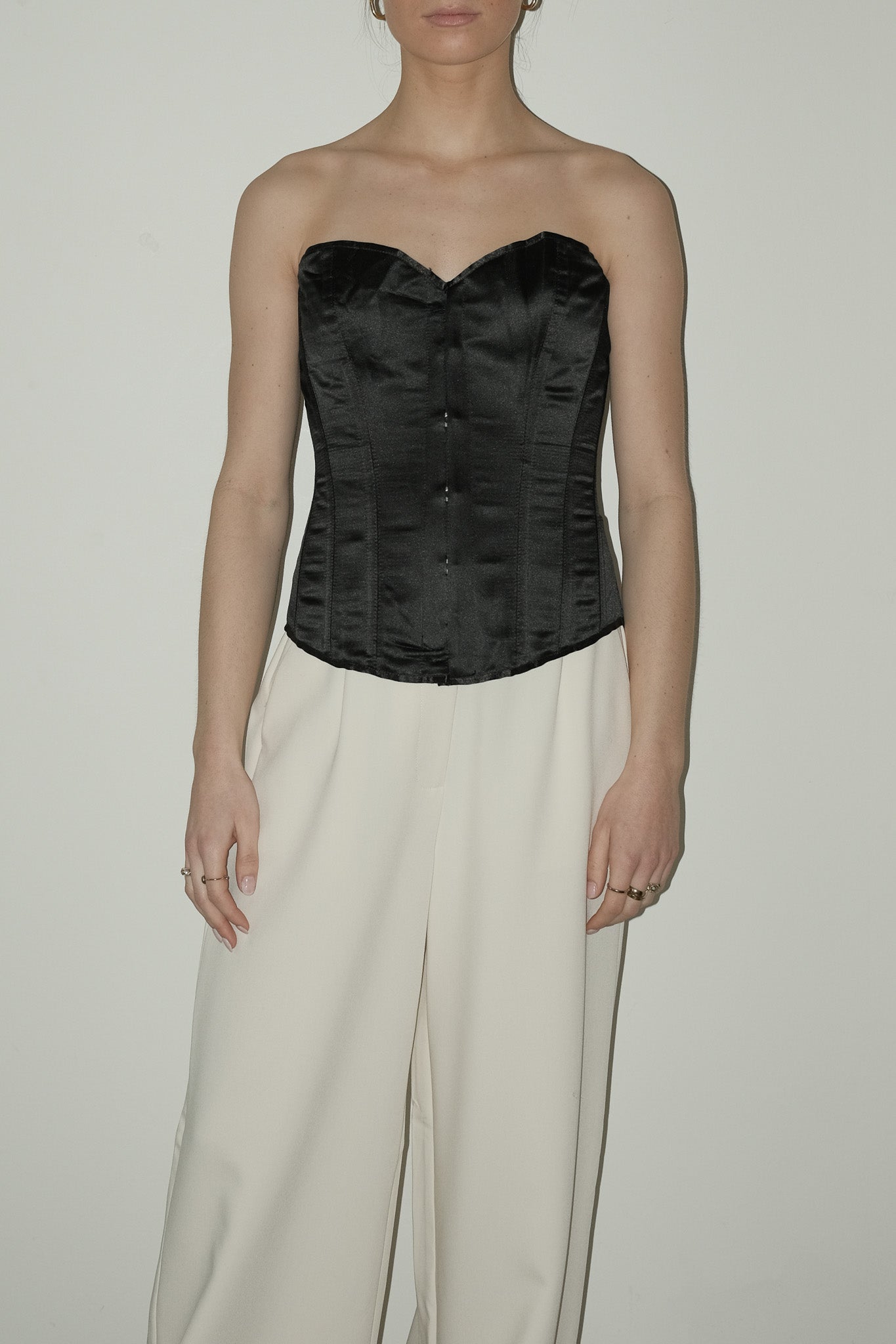 Lotus satijnen corset - S