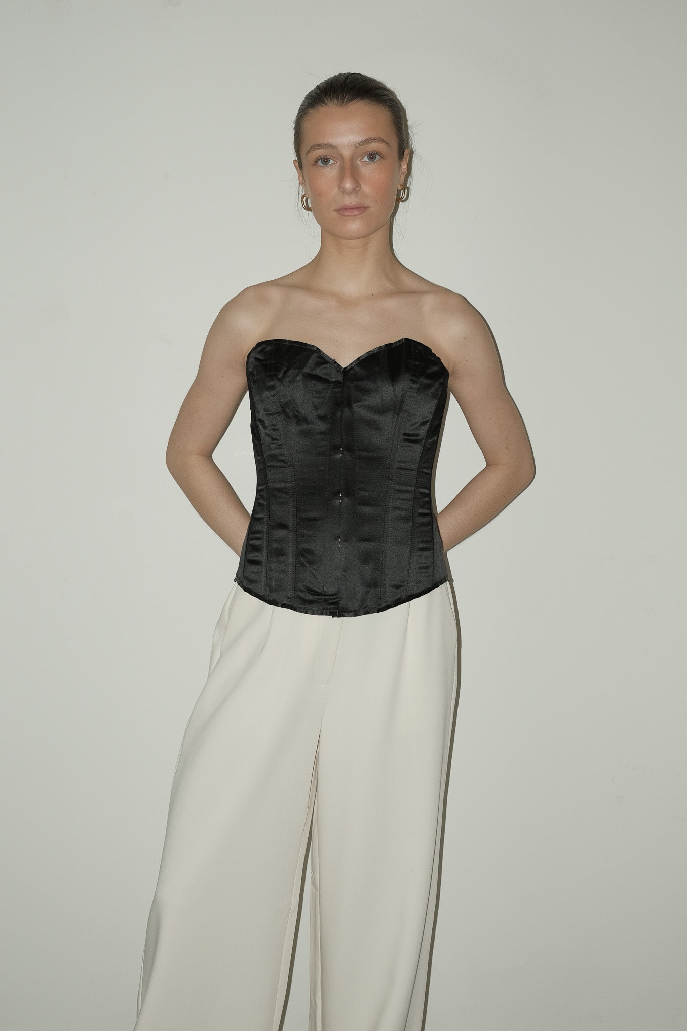 Lotus satijnen corset - S