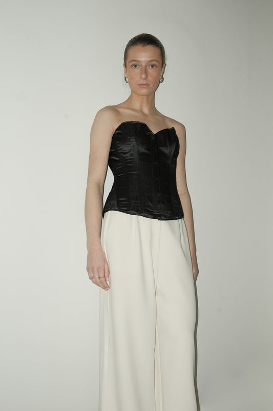 Lotus satijnen corset - S