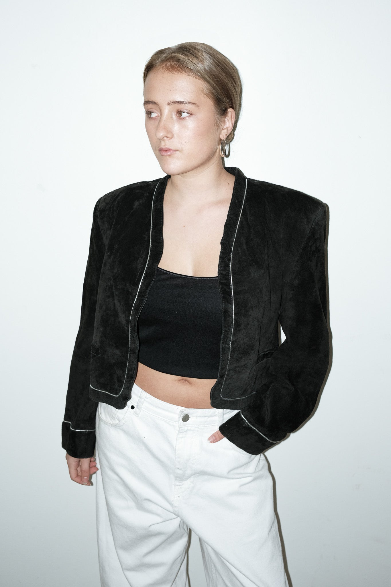 Morgan suede jasje - S