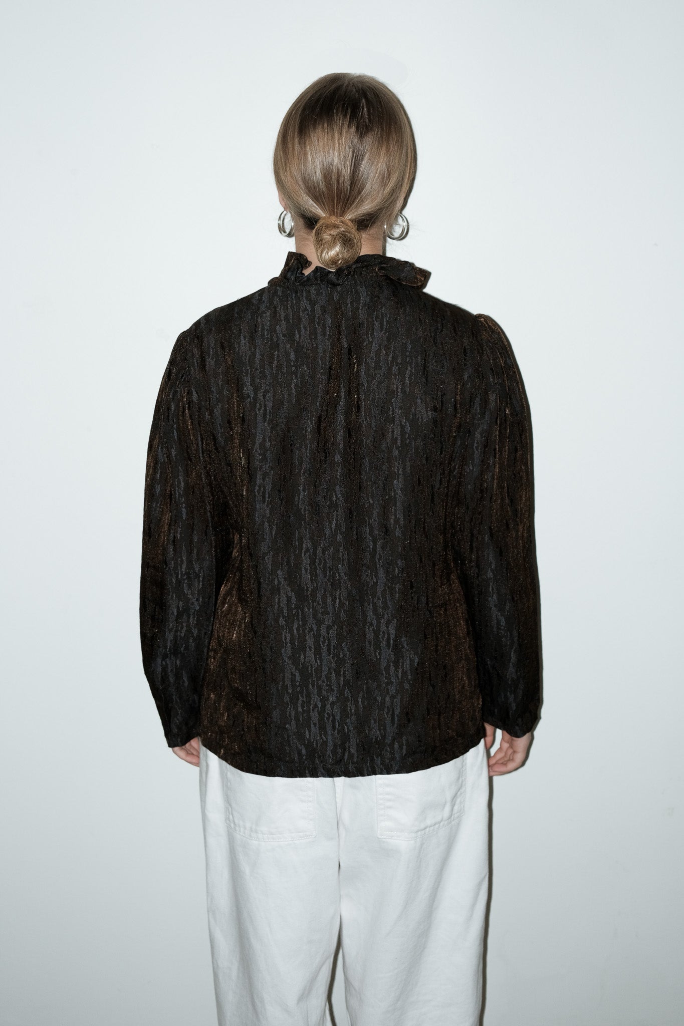 Wolf crinkle blouse - M