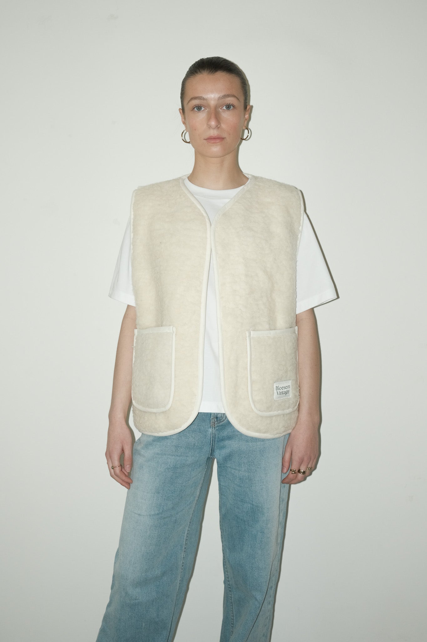 Cléo 100% merino reworked gilet - one size