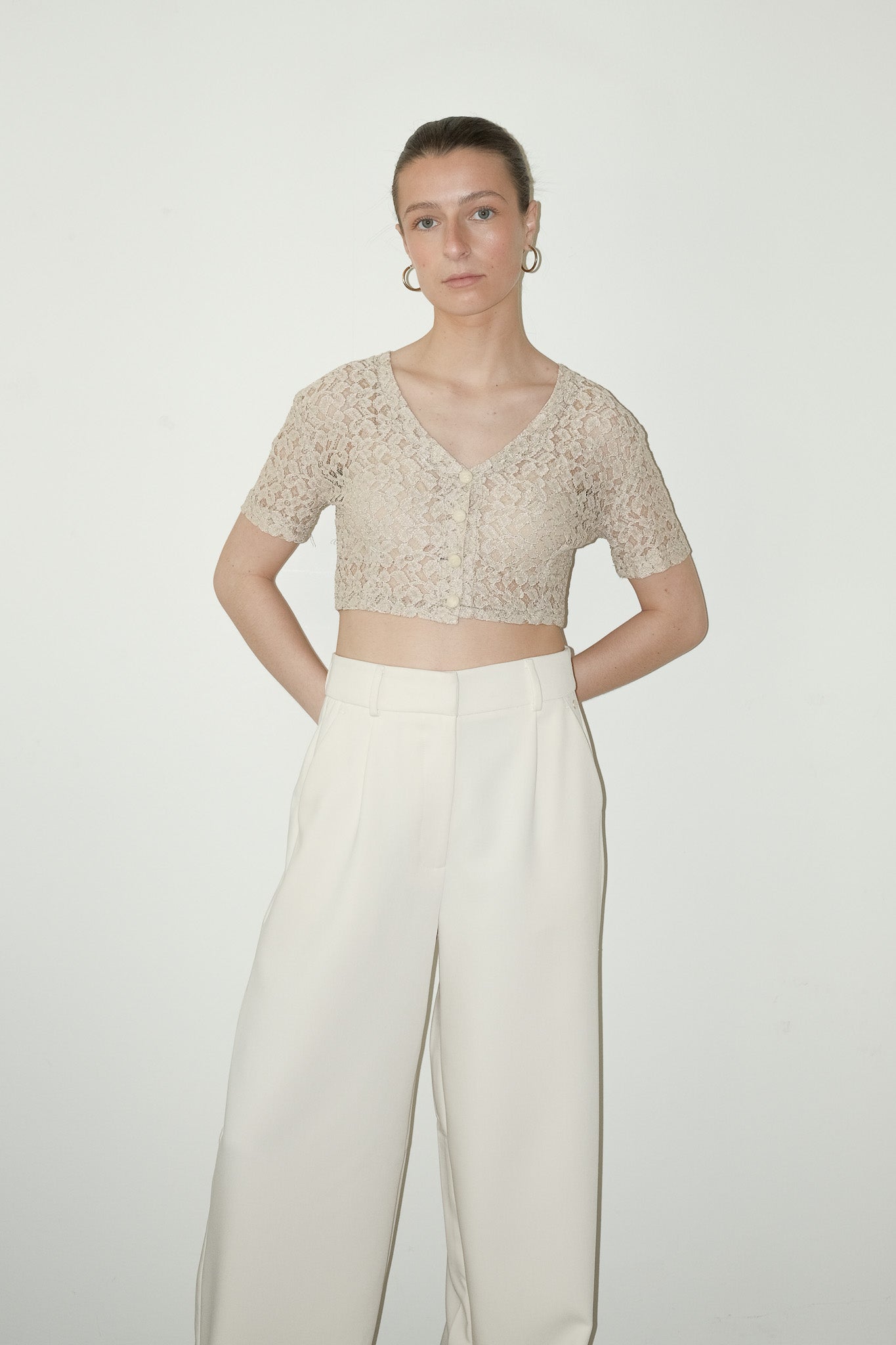 Elara kanten top - S