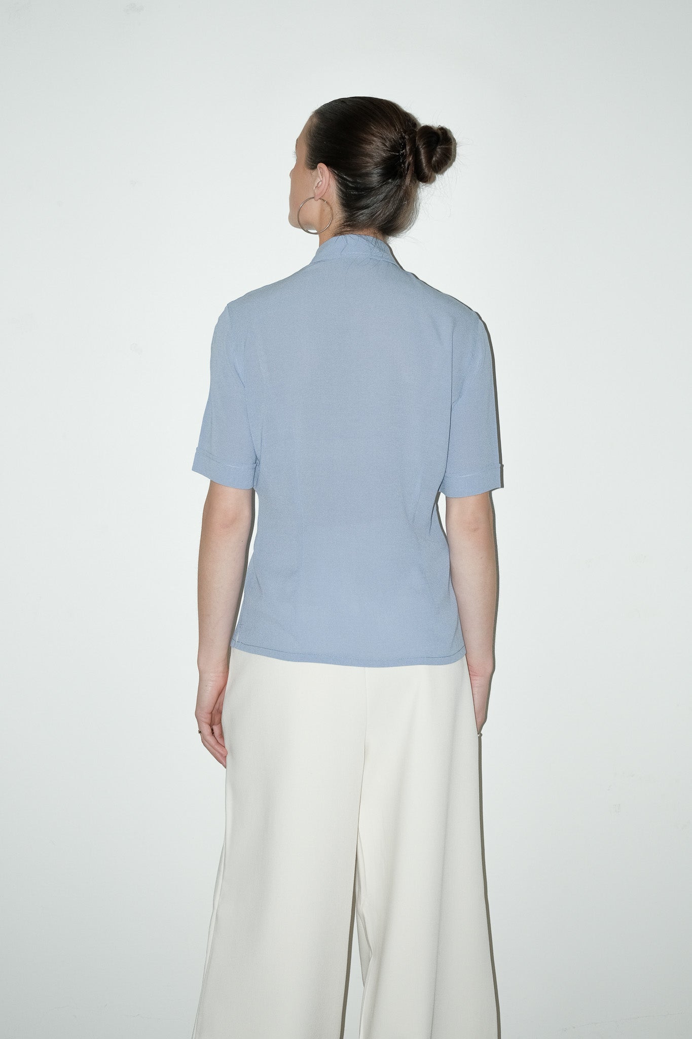 Mira blauwe blouse - M