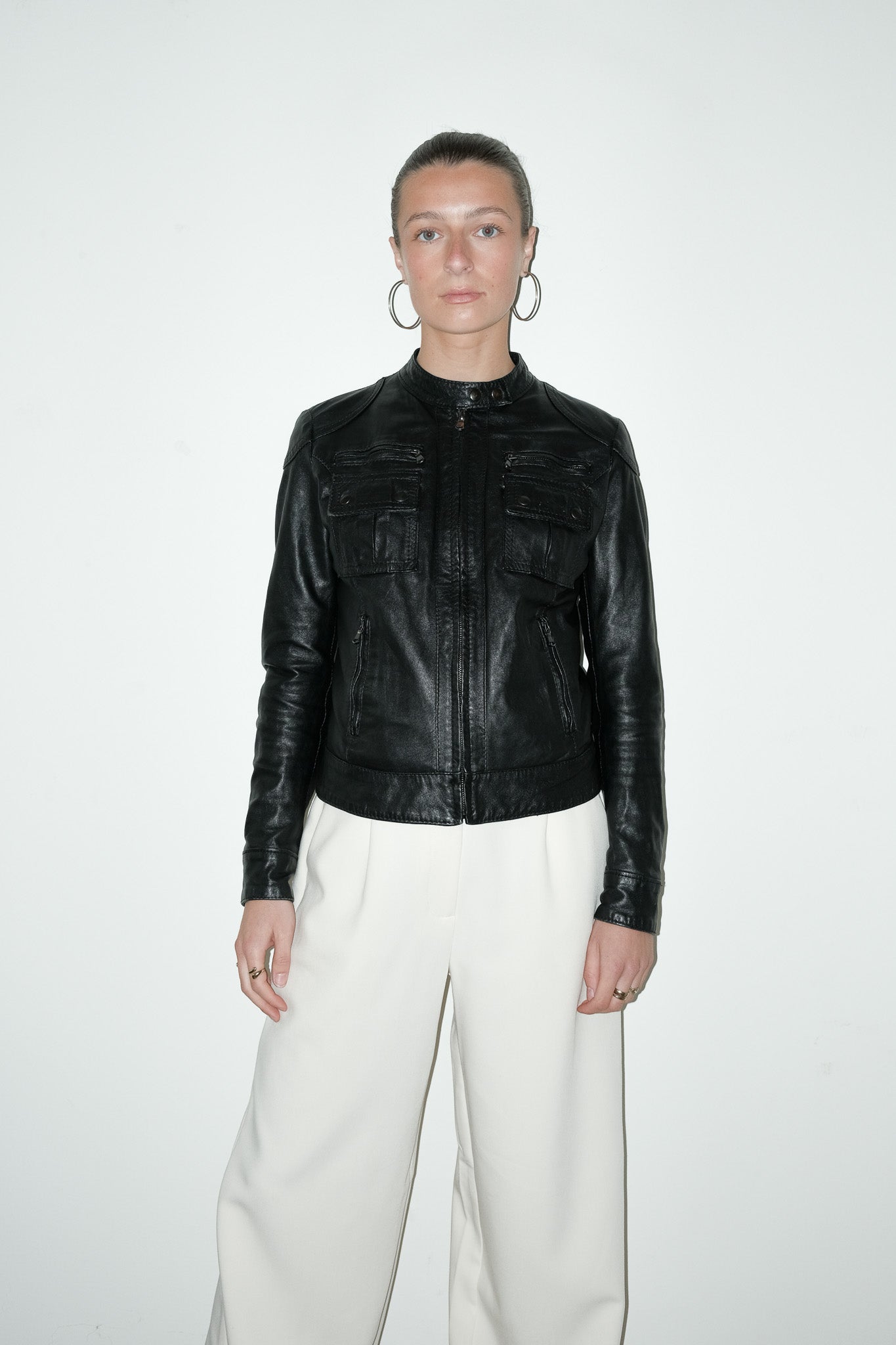 Ava 100% leren jack - XS