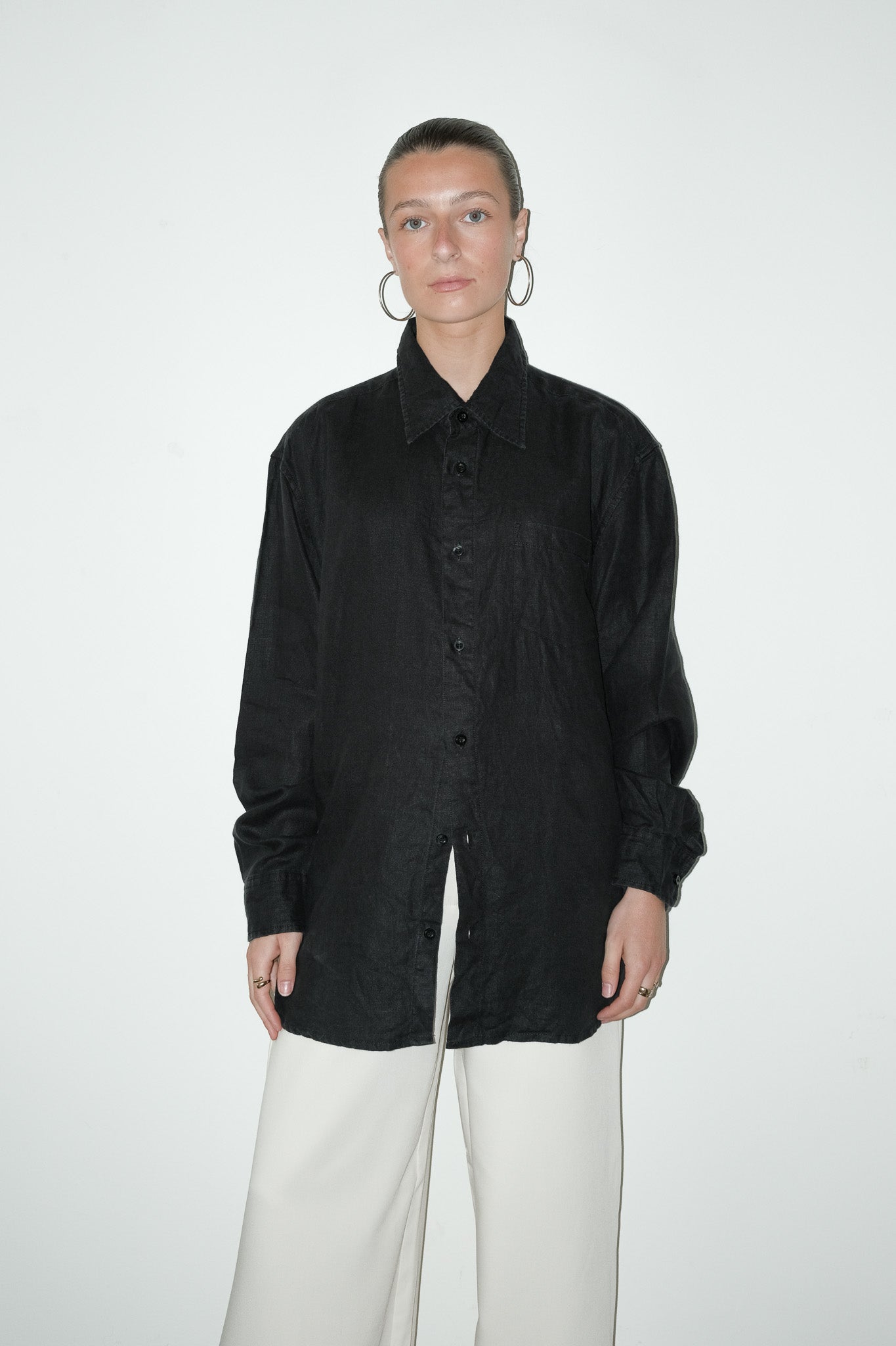 Rune 100% linnen blouse - L
