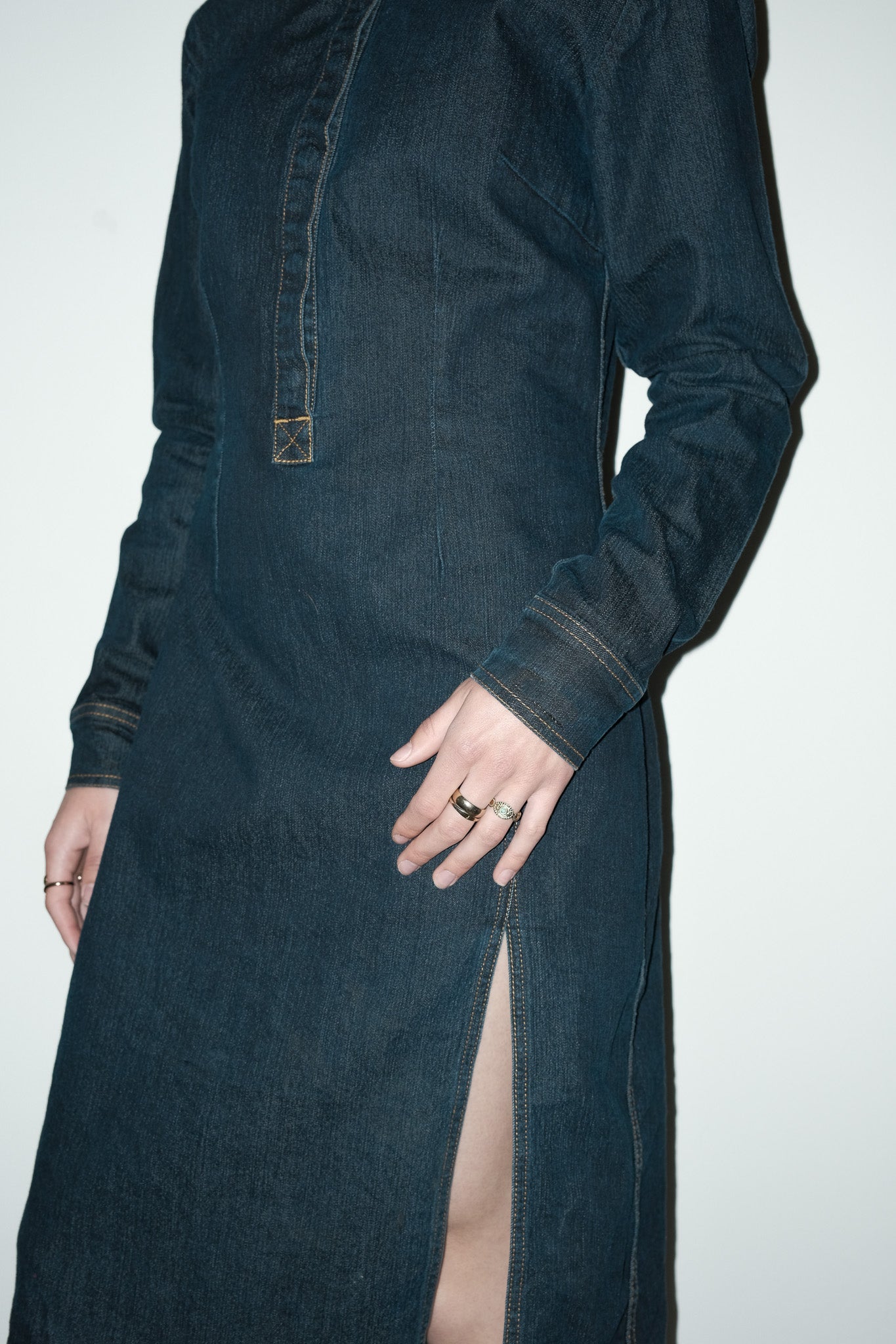 Novi denim jurk - M