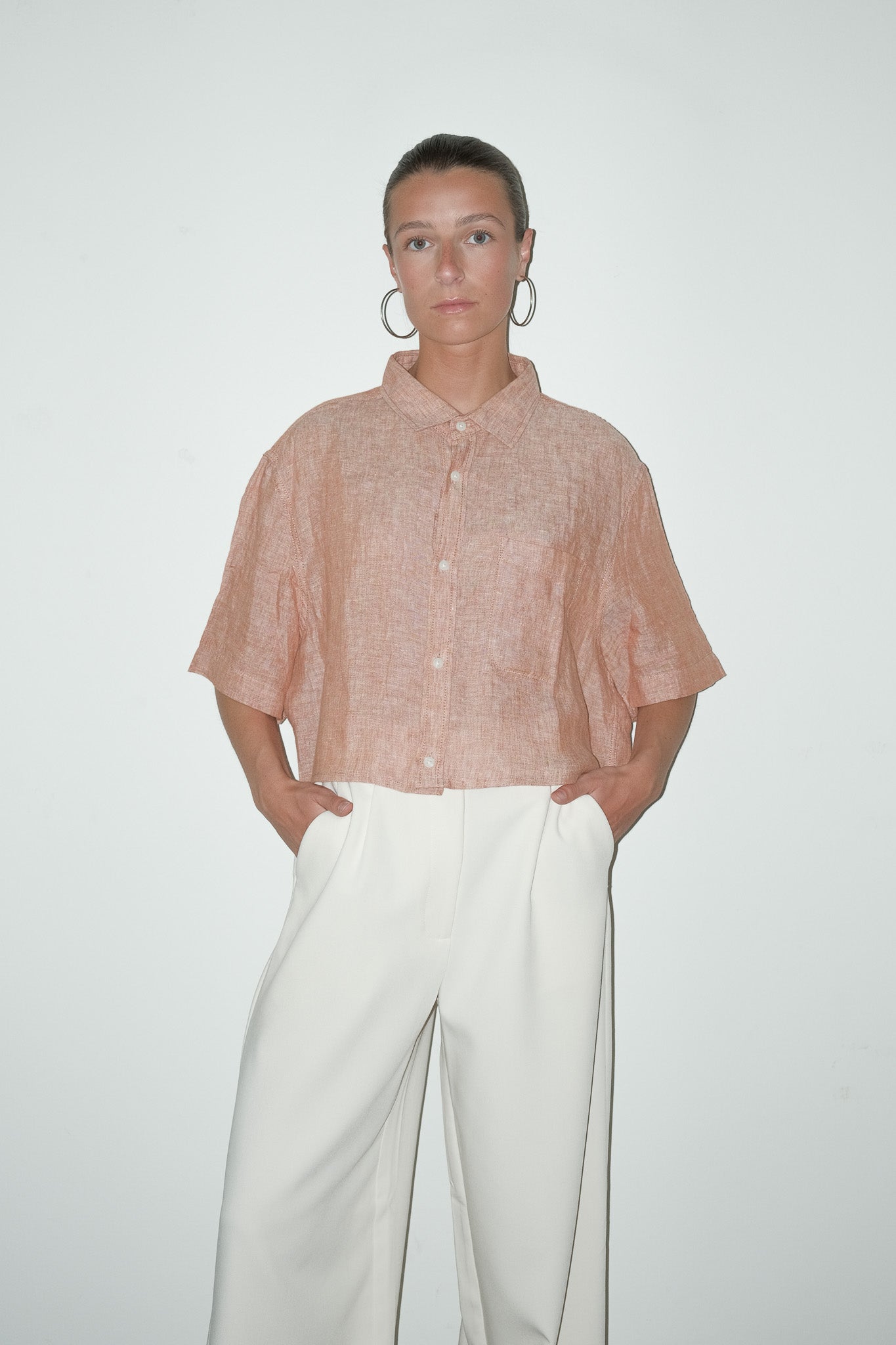 Ray cropped blouse - M