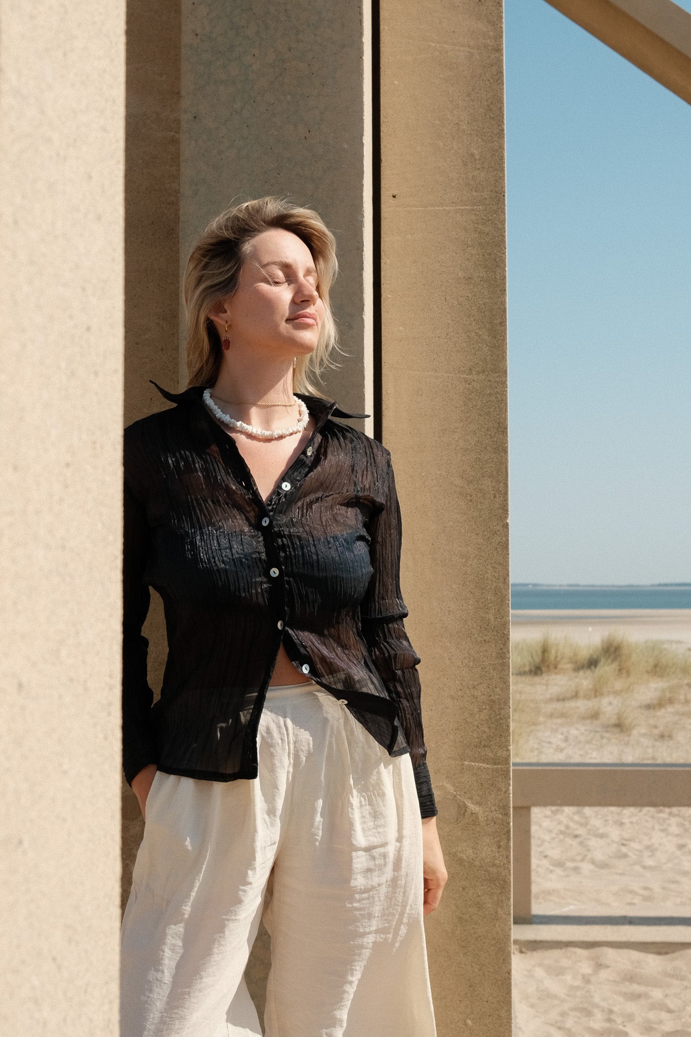 Vilia crinkle blouse - M