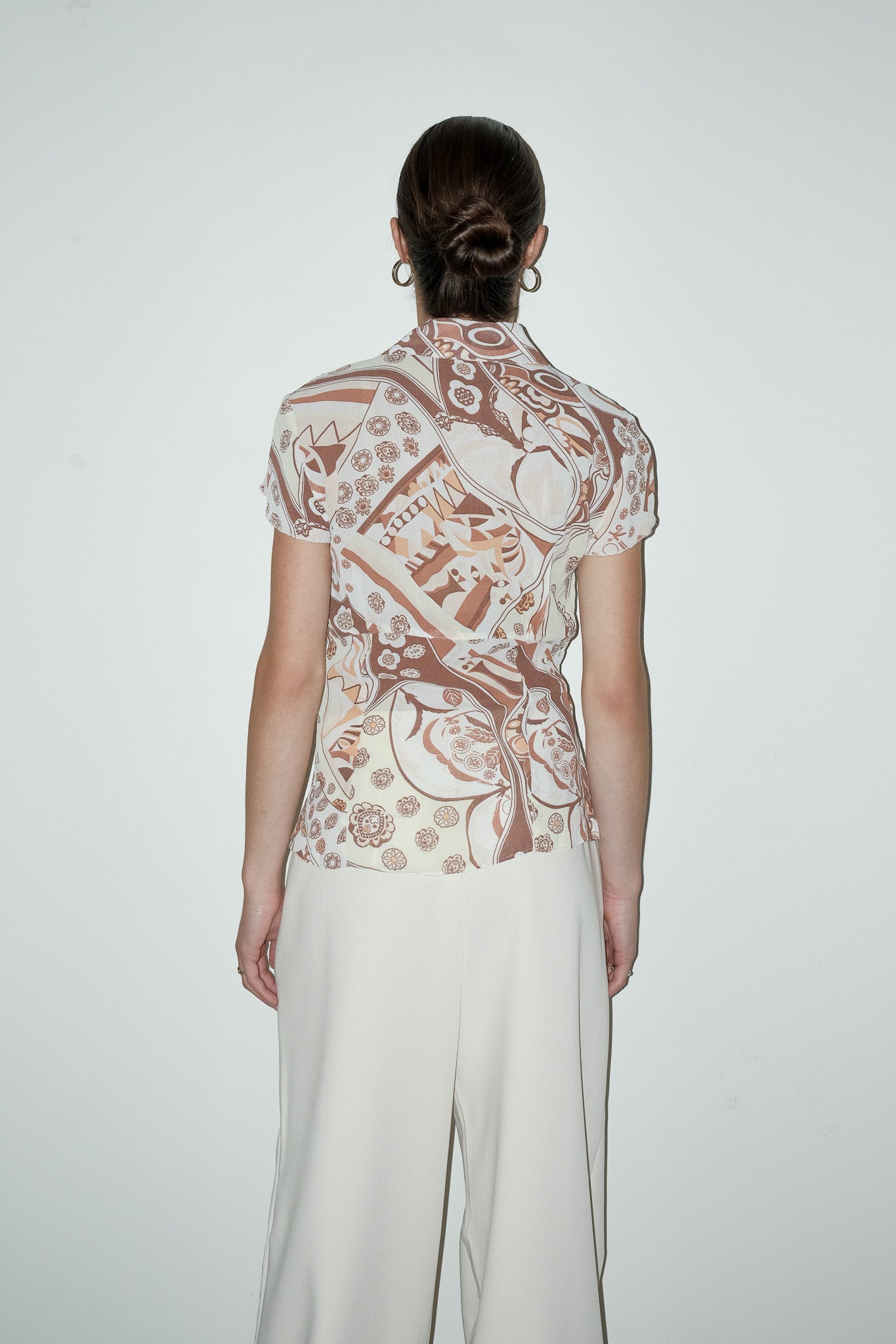 Yara geprinte top - S