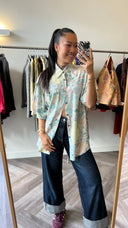 Maud geprinte blouse - L