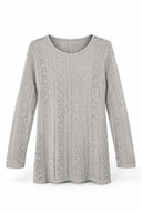 Cisca opengewerkte longsleeve - M