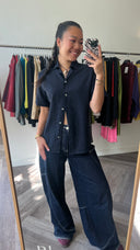Zuri linnen-blend blouse - S