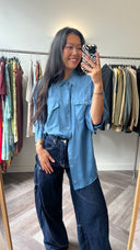 Lien zijden blouse - L