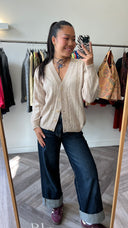 Merel 100% wol vest - S