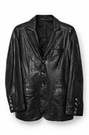 Una 100% leren blazer - S