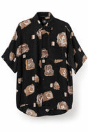 Evi geprinte blouse - L