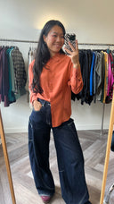 Lydia cupro blouse - S