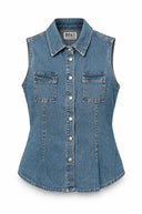 Harriet denim top - S
