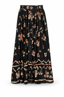 Amy geprinte rok - S