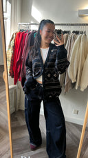 Daphne gebreid vest - L
