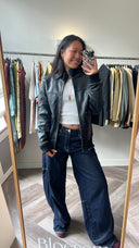 Bo 100% leer bomber - M