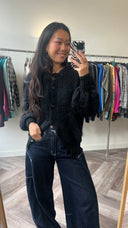 Olivia mohair-blend vest - M