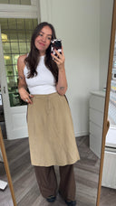 Beige midi rok - S-M