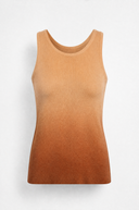 Amber ribgebreide top - M