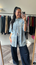 Bel geprinte blouse - L