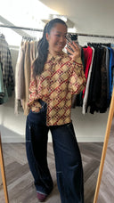 Ella geprinte blouse - M